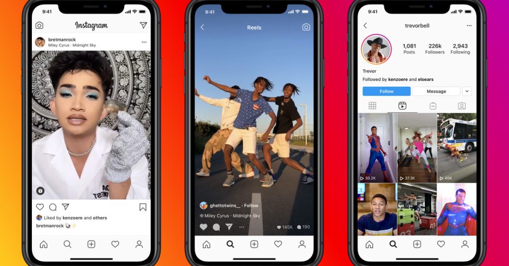 Instagram app screens design UI UX